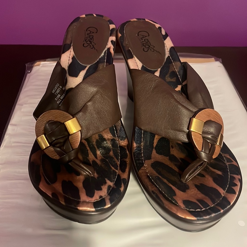 Brown wedges barely worn